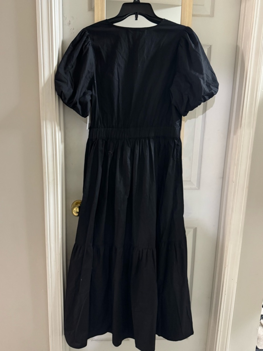 NWT French Connection Black Puff Sleeve Maxi Dress - Picture 4 of 10